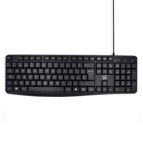 Ewent EW3001 teclado Oficina USB QWERTY Español Negro_0