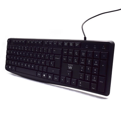 Ewent EW3001 teclado Oficina USB QWERTY Español Negro_1