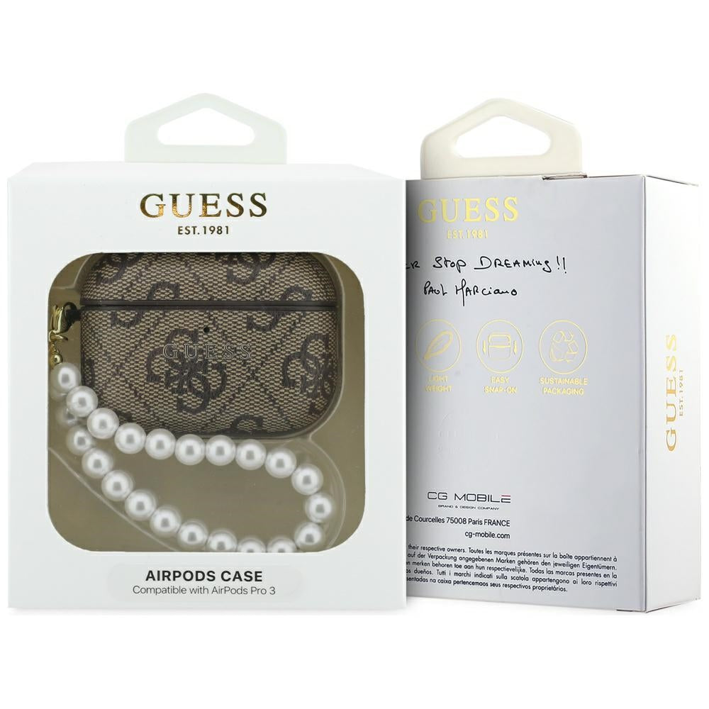 Guess 4G Pearl Strap case for AirPods Pro 3 - brown_3