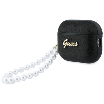 Guess Glitter Pearl Strap Case for AirPods Pro 3 - Black_2