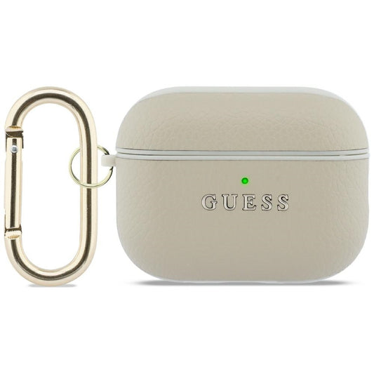 Guess Grained Classic Logo Hook case for AirPods Pro 3 - gold_0