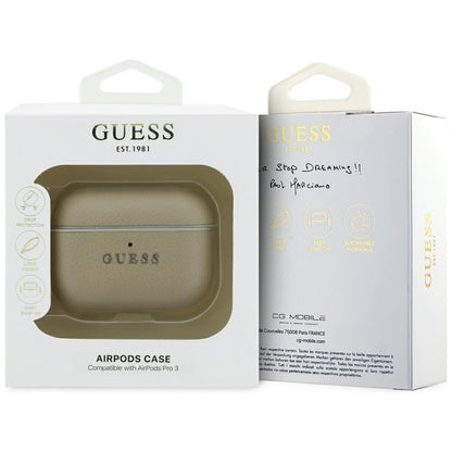 Guess Grained Classic Logo Hook case for AirPods Pro 3 - gold_3