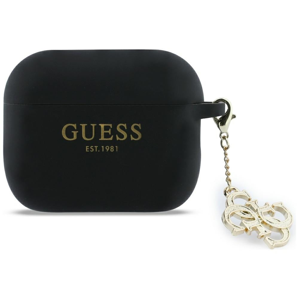 Guess Silicone 4G Charm Case for AirPods Pro 3 - Black_0
