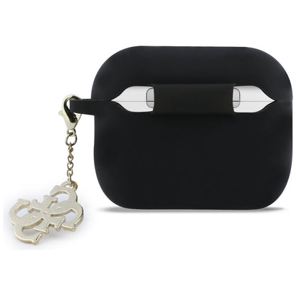 Guess Silicone 4G Charm Case for AirPods Pro 3 - Black_1