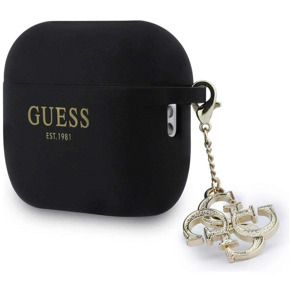 Guess Silicone 4G Charm Case for AirPods Pro 3 - Black_2