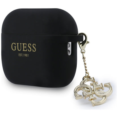 Guess Silicone 4G Charm Case for AirPods Pro 3 - Black_2
