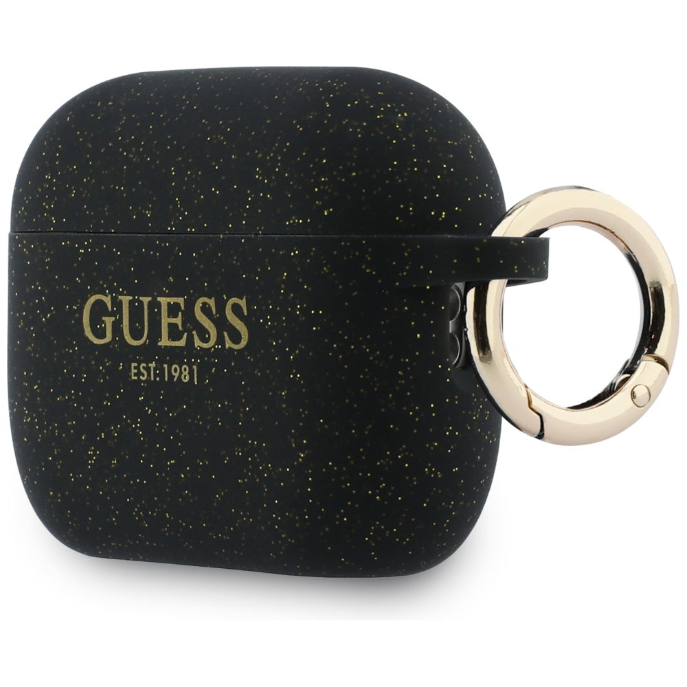 Guess Silicone Glitter Ring Case for AirPods Pro 3 - Black_2