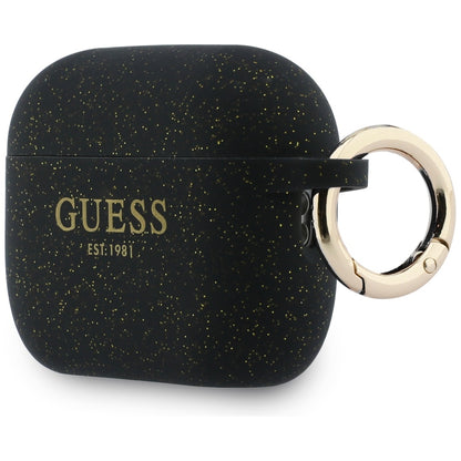 Guess Silicone Glitter Ring Case for AirPods Pro 3 - Black_2
