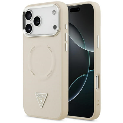 Guess Triangle Logo MagSafe Case for iPhone 17 Pro - Beige_0