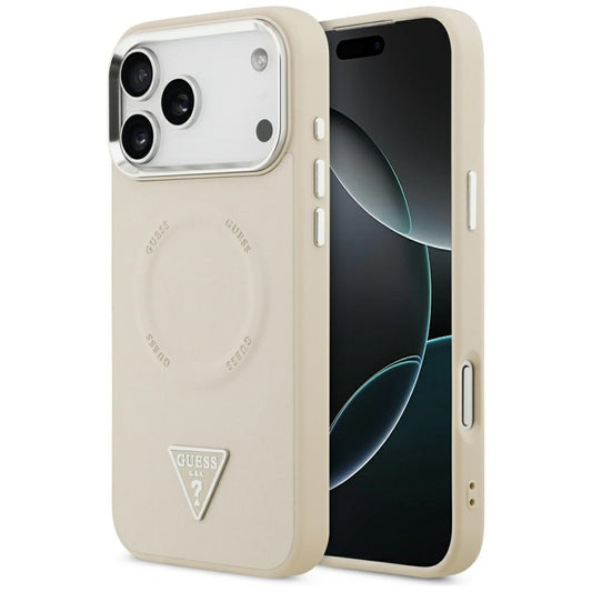 Guess Triangle Logo MagSafe Case for iPhone 17 Pro - Beige_0