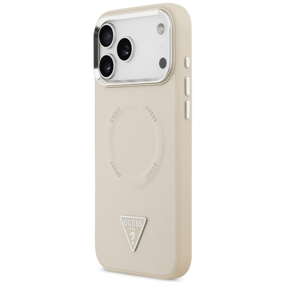 Guess Triangle Logo MagSafe Case for iPhone 17 Pro - Beige_1