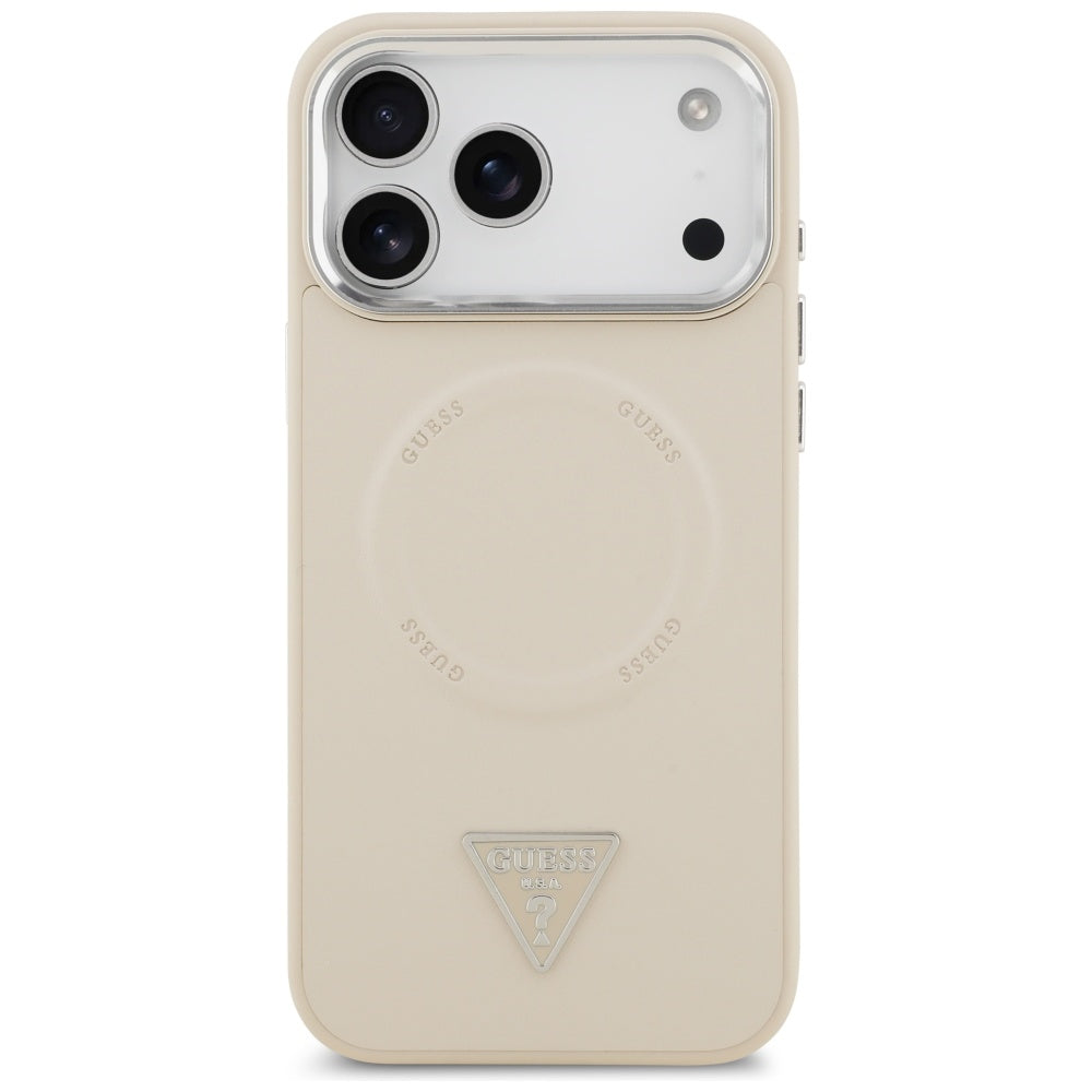 Guess Triangle Logo MagSafe Case for iPhone 17 Pro - Beige_2