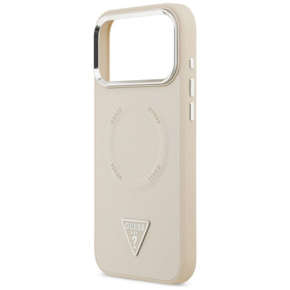 Guess Triangle Logo MagSafe Case for iPhone 17 Pro - Beige_5