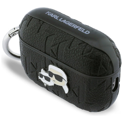 Karl Lagerfeld Monogram Karl &amp; Choupette Head Case for AirPods Pro 3 - Black_2