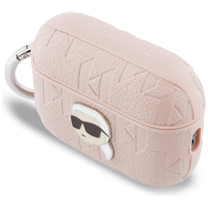 Karl Lagerfeld Monogram Karl Head Case for AirPods Pro 3 - Pink_2