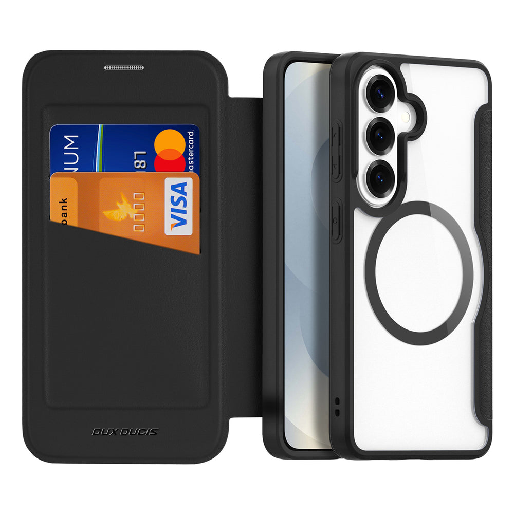 Dux Ducis Skin X Pro MagSafe Compatible Wallet Case for Samsung Galaxy S26+ - Black_1