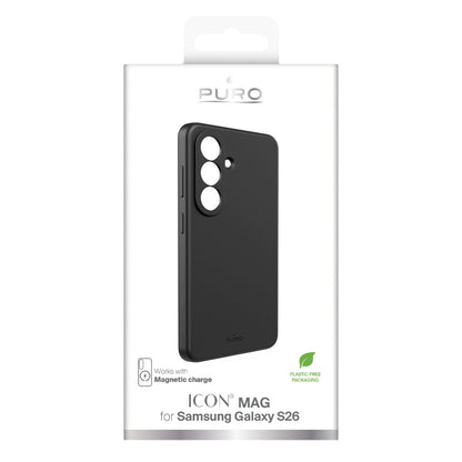 Puro ICON MAG ns Samsung Galaxy S26 Silicone Case Compatible with MagSafe - Black_1