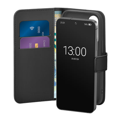 Puro Eco-Leather Case for Samsung Galaxy S26 with Wallet - Black_0