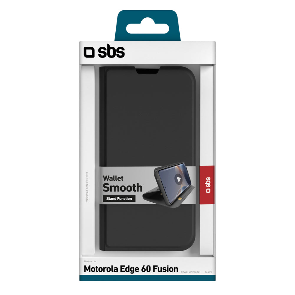 SBS Wallet Smooth case for Motorola Edge 60 Fusion with flap - black_1