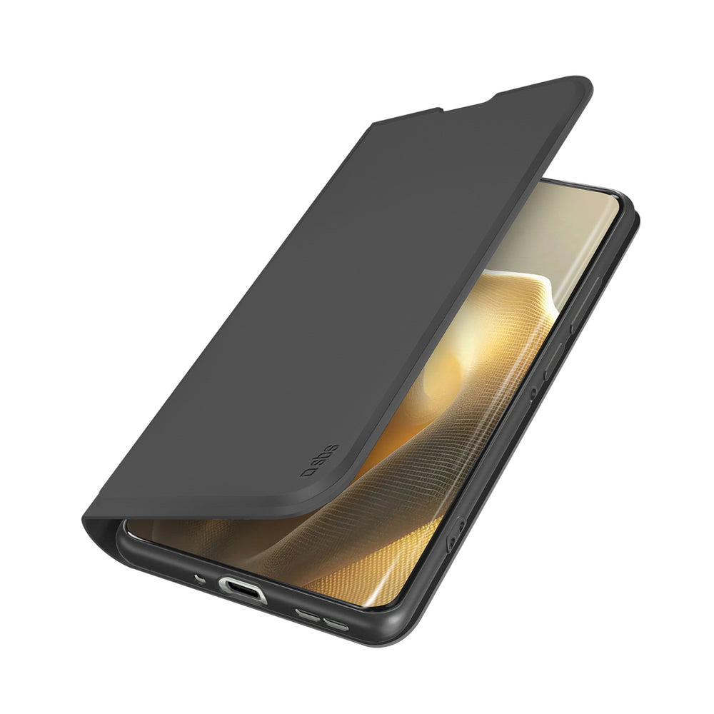 SBS Wallet Smooth Case for Motorola Edge 60 Pro with Flip - Black_0