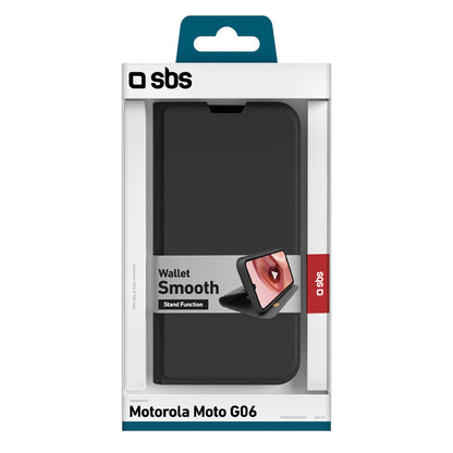 SBS Wallet Smooth Case for Motorola Moto G06 with Flip Cover - Black_1