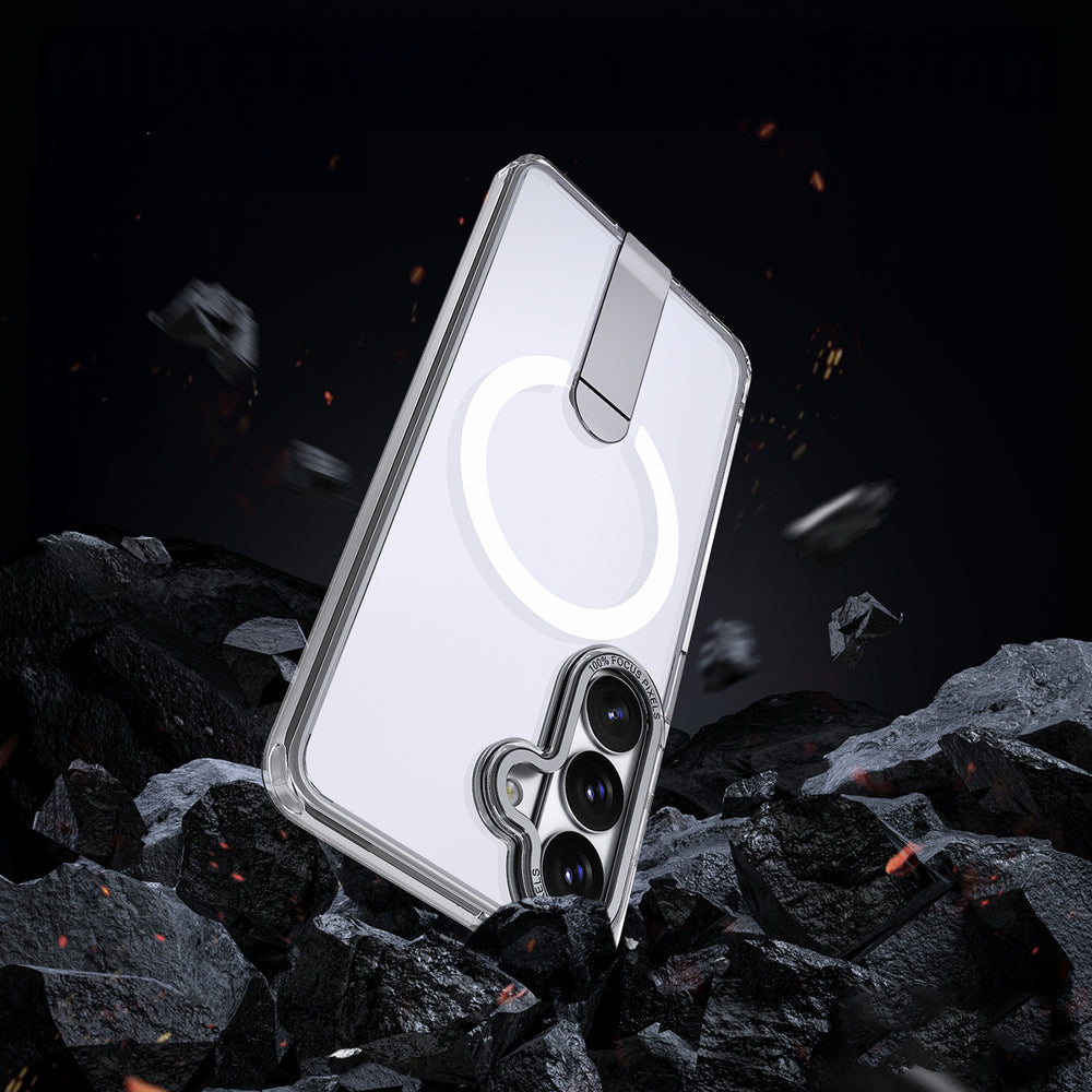 Hybrid Armor X Case for Samsung Galaxy A57 with Stand, Compatible with MagSafe - Transparent_1