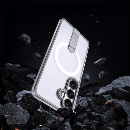 Hybrid Armor X Case for Samsung Galaxy A36 / A37 with Stand Compatible with MagSafe - Transparent_1