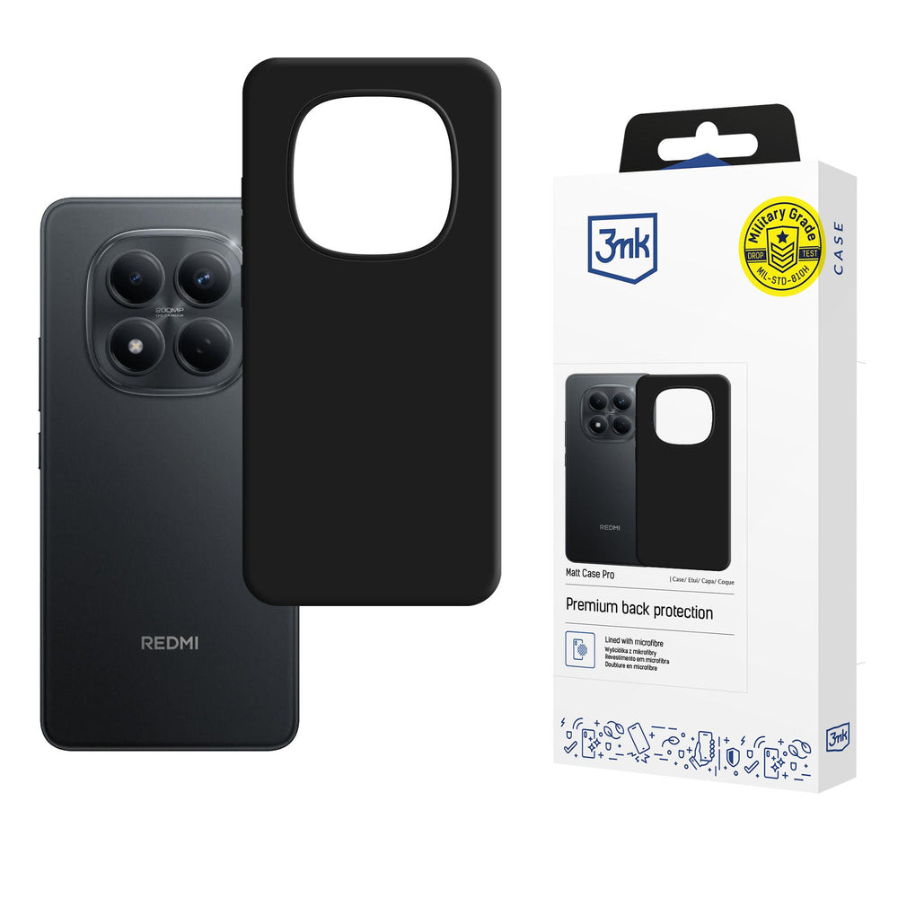 3mk Matt Case Pro case for Xiaomi Redmi Note 15 Pro 4G - matte black_0