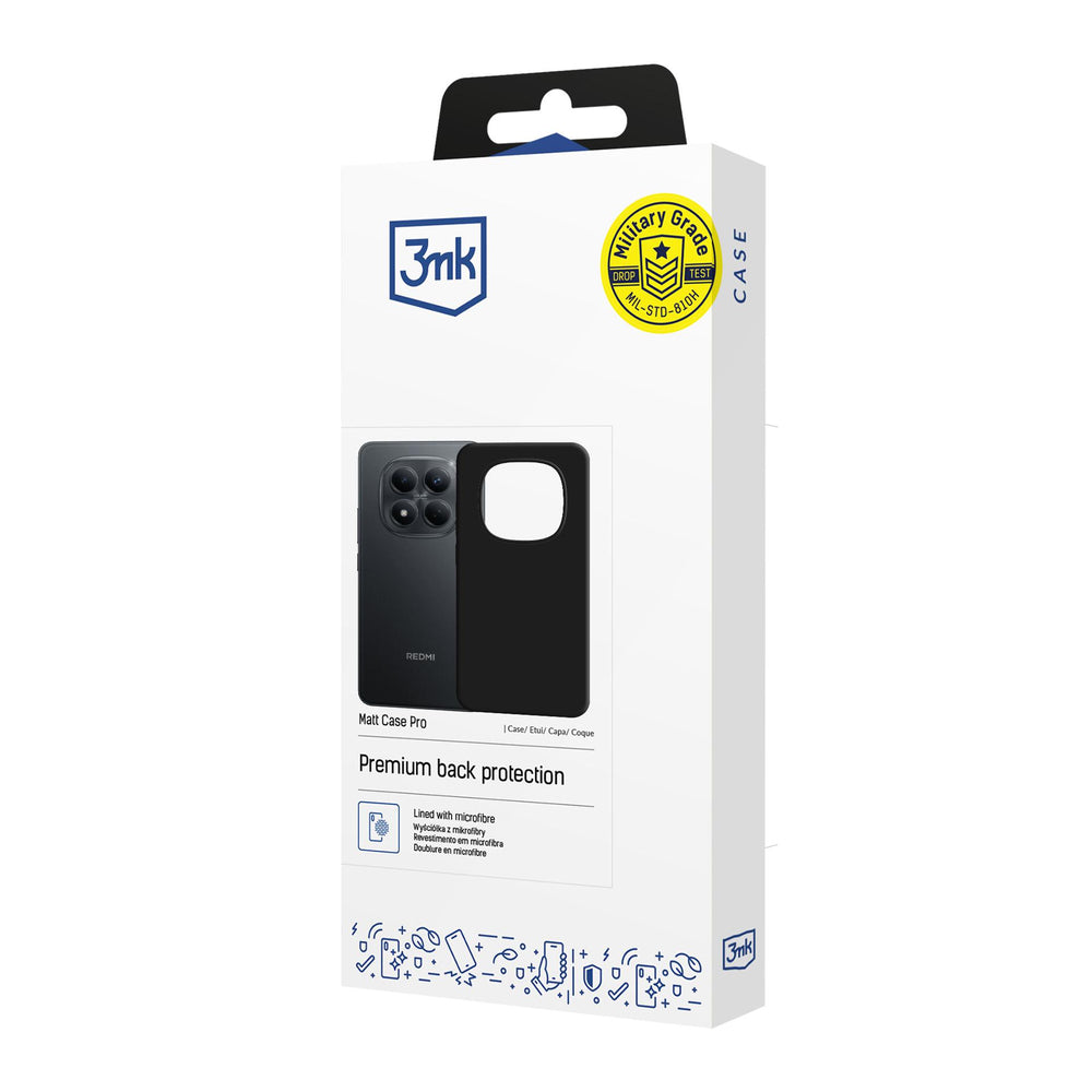 3mk Matt Case Pro case for Xiaomi Redmi Note 15 Pro 4G - matte black_1