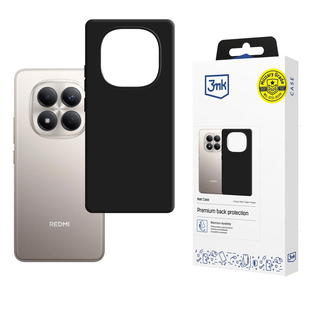 3mk Matt Case for Xiaomi Redmi Note 15 Pro 4G - matte black_0