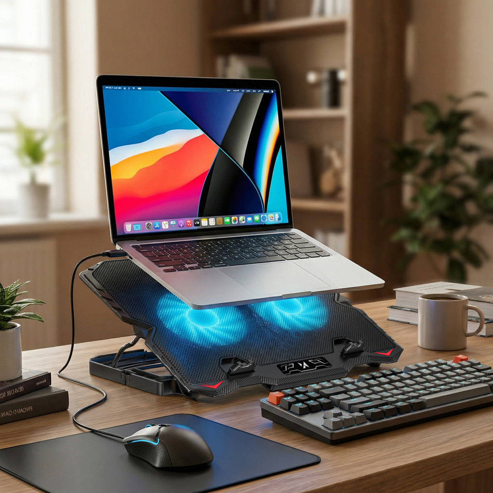 Wozinsky WDCX-015 StormPad RGB Gaming Cooling Laptop Stand - Black_4