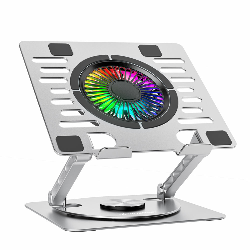 Wozinsky WDCX-X16-AS CoolBase RGB 360° cooling stand for laptop and tablet - silver_1