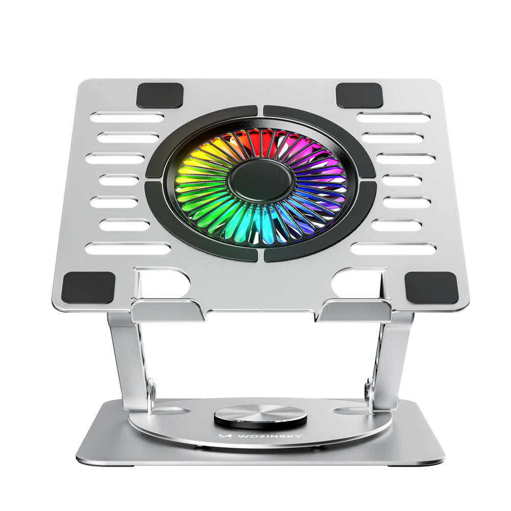 Wozinsky WDCX-X16-AS CoolBase RGB 360° cooling stand for laptop and tablet - silver_5