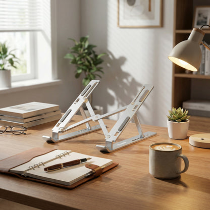 Wozinsky WDCX-X8S Foldable Adjustable Laptop Stand - Silver_10