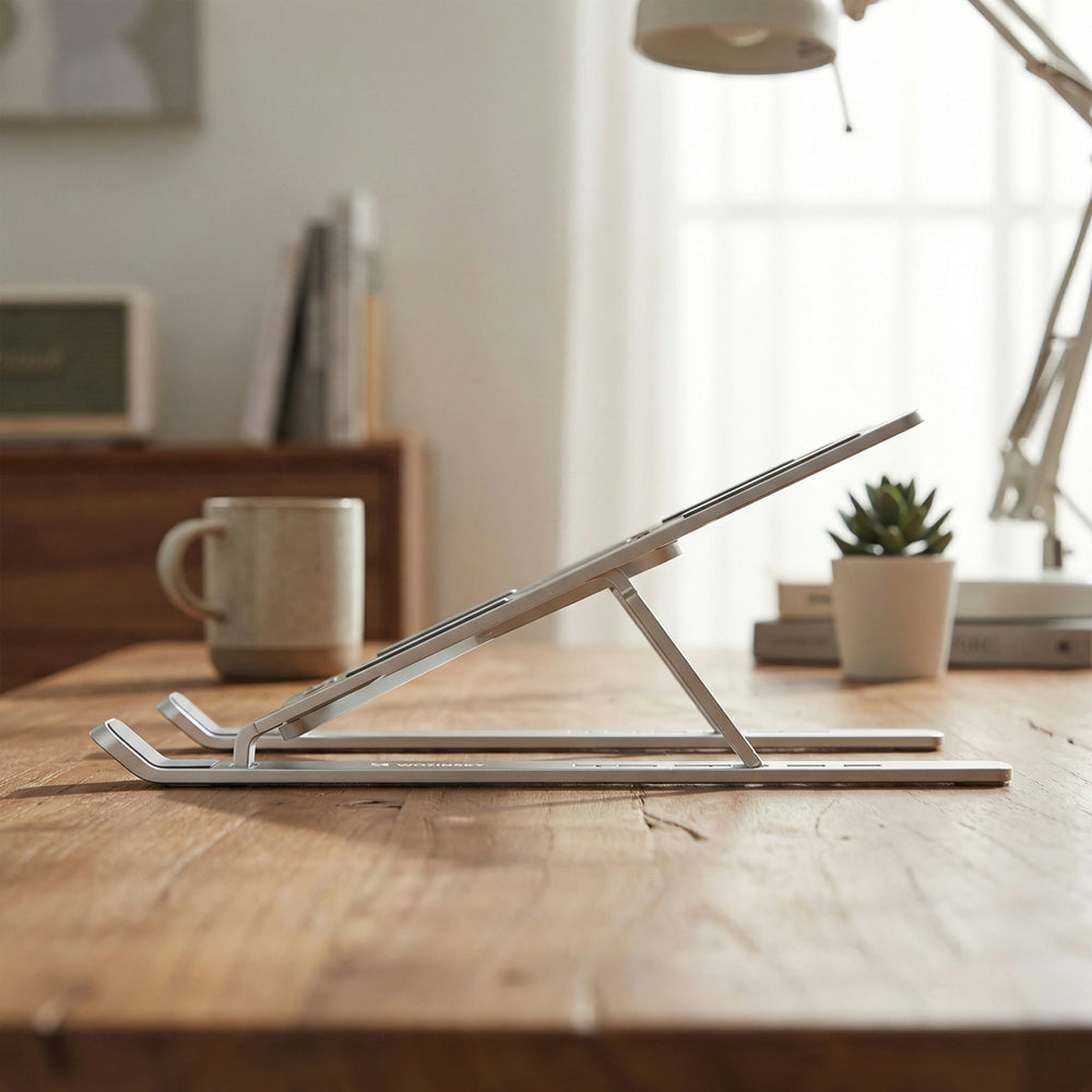 Wozinsky WDCX-X8S Foldable Adjustable Laptop Stand - Silver_11
