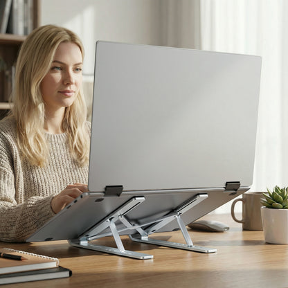 Wozinsky WDCX-X8S Foldable Adjustable Laptop Stand - Silver_12