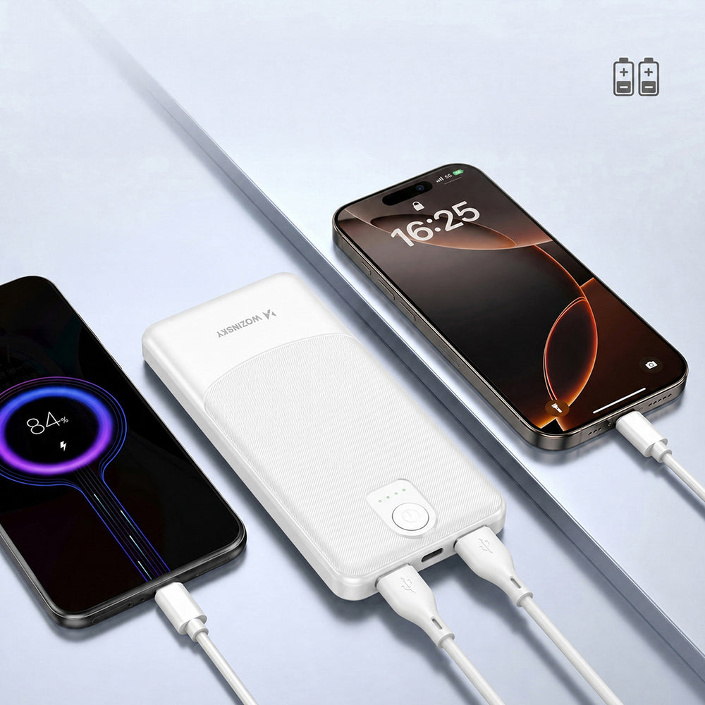 Powerbank Wozinsky Wpower WPBBK-3 10000 mAh 10W 2x USB-A 2A - white_9