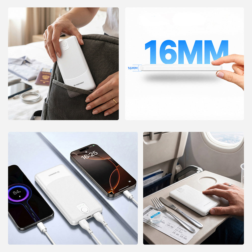 Powerbank Wozinsky Wpower WPBBK-3 10000 mAh 10W 2x USB-A 2A - white_11
