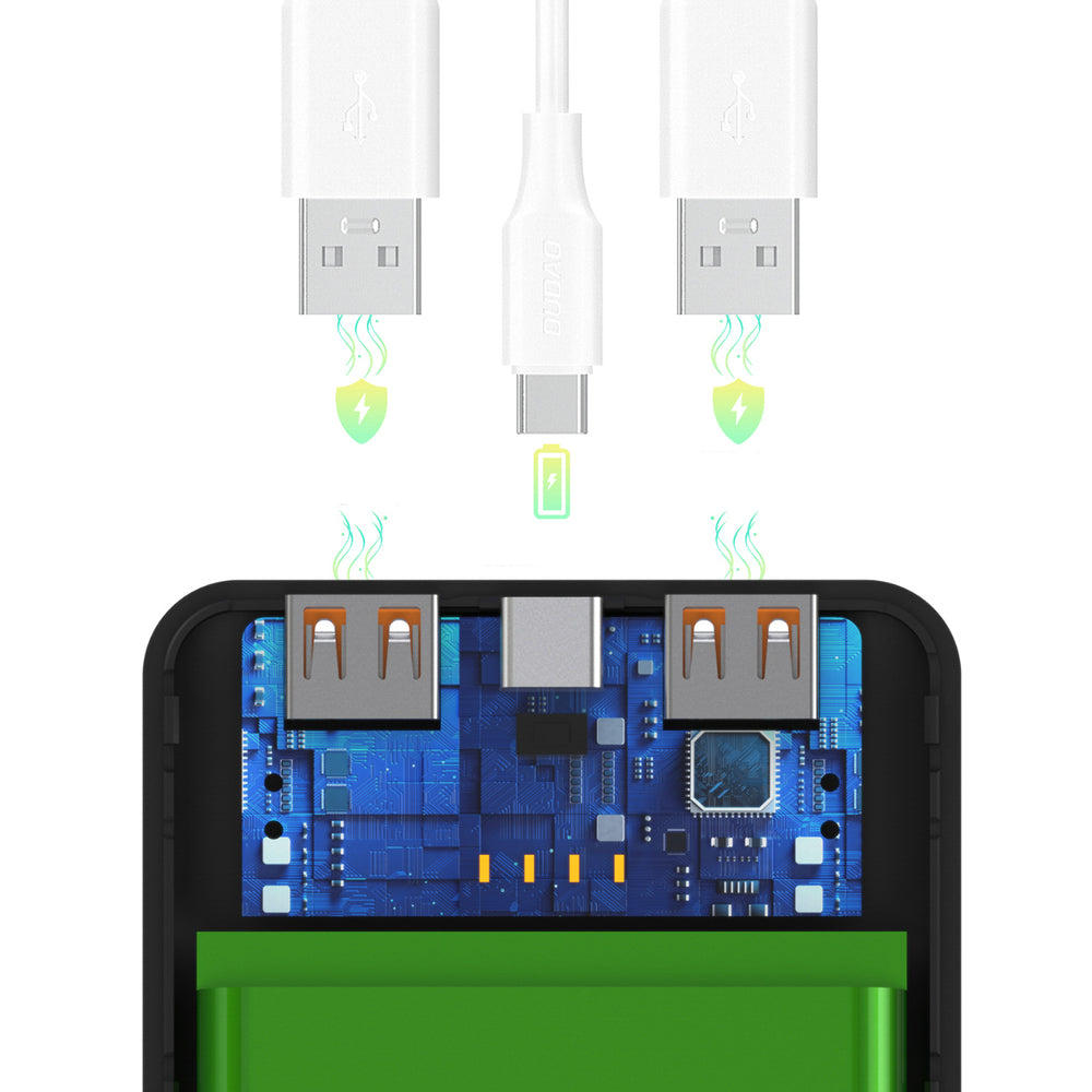 Powerbank Wozinsky Wpower WPBBK-3 10000 mAh 10W 2x USB-A 2A - white_7