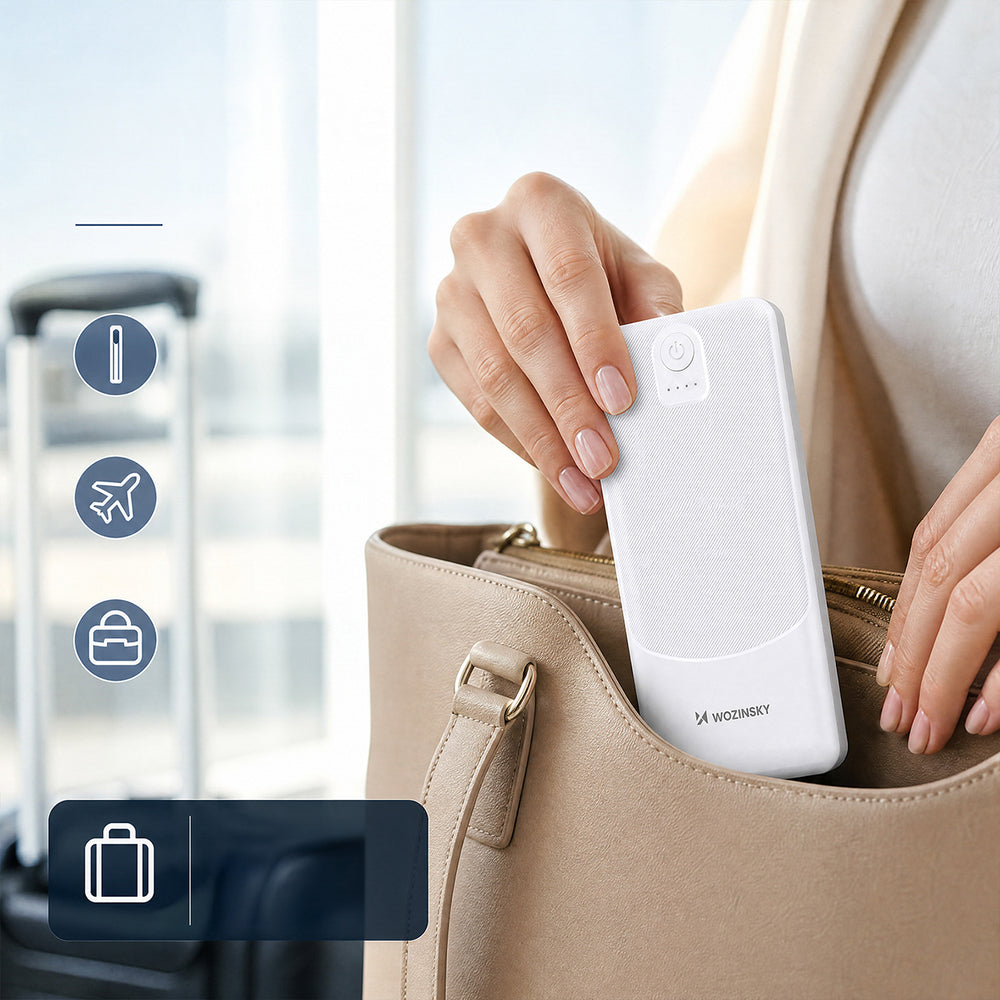Powerbank Wozinsky Wpower WPBBK-3 10000 mAh 10W 2x USB-A 2A - white_8