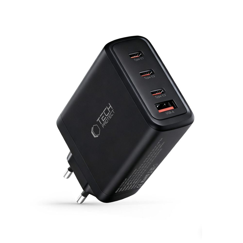 Tech-Protect NC140W-GAN 4-Port 140W Wall Charger - Black_1