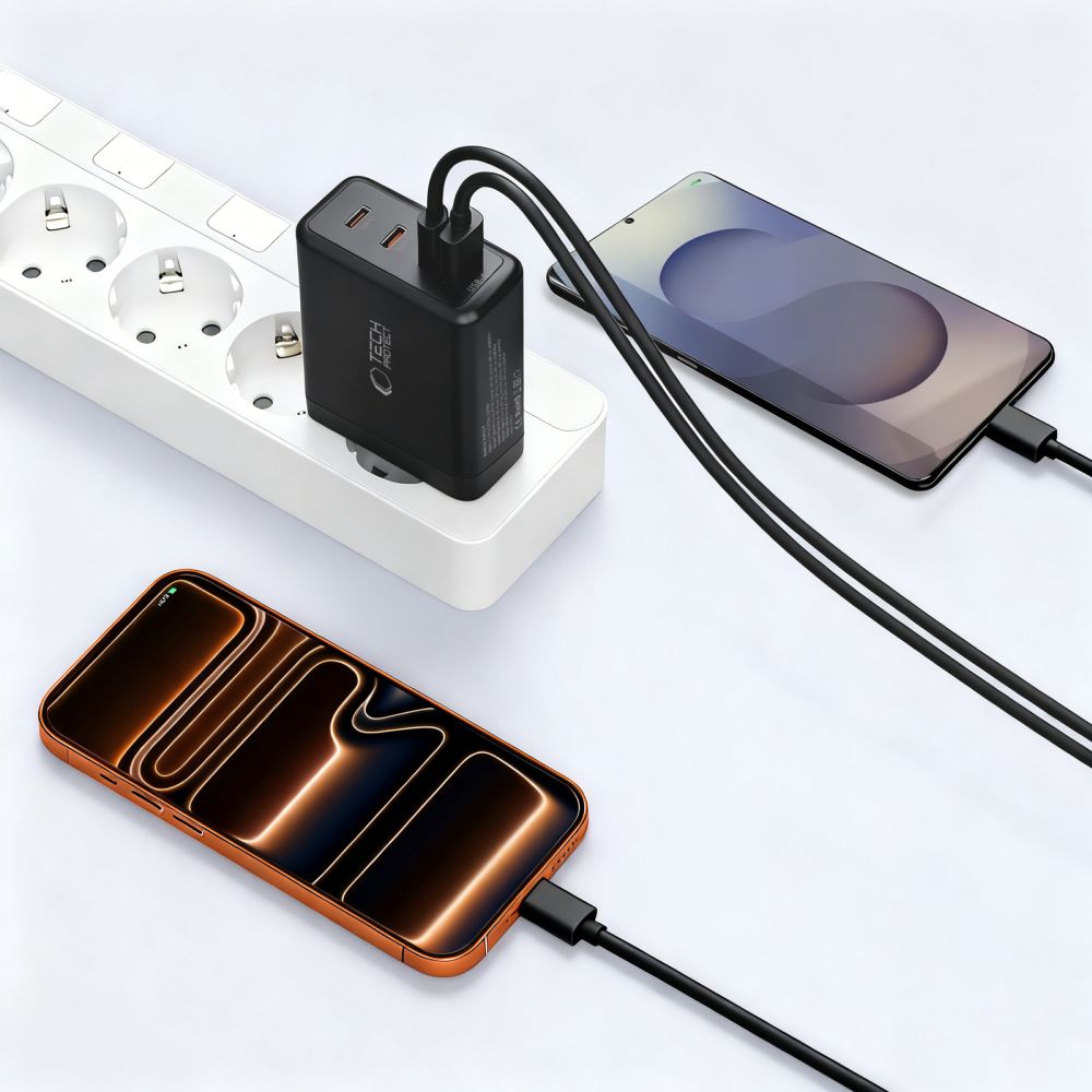 Tech-Protect NC140W-GAN 4-Port 140W Wall Charger - Black_6
