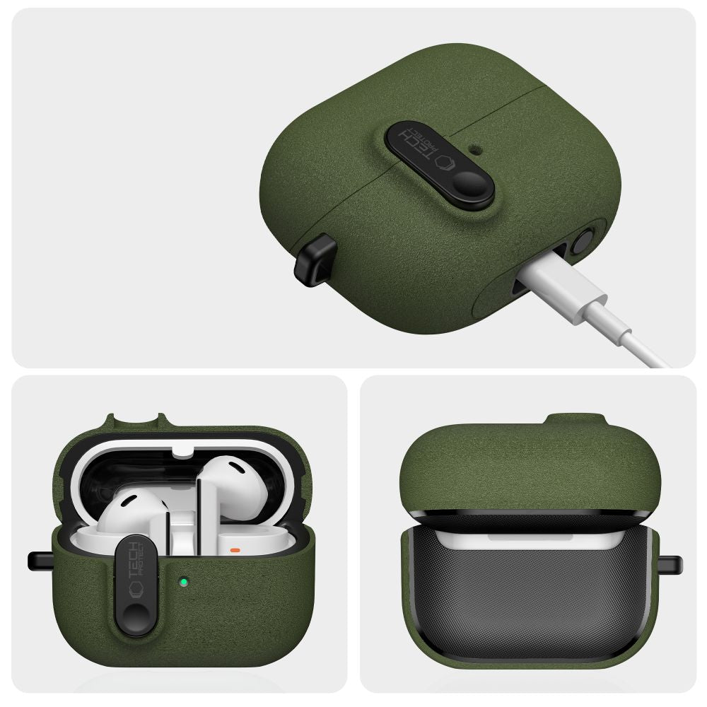 Tech-Protect Slim Hook Case for Samsung Galaxy Buds 3 / 3 FE / 3 Pro - Green_2