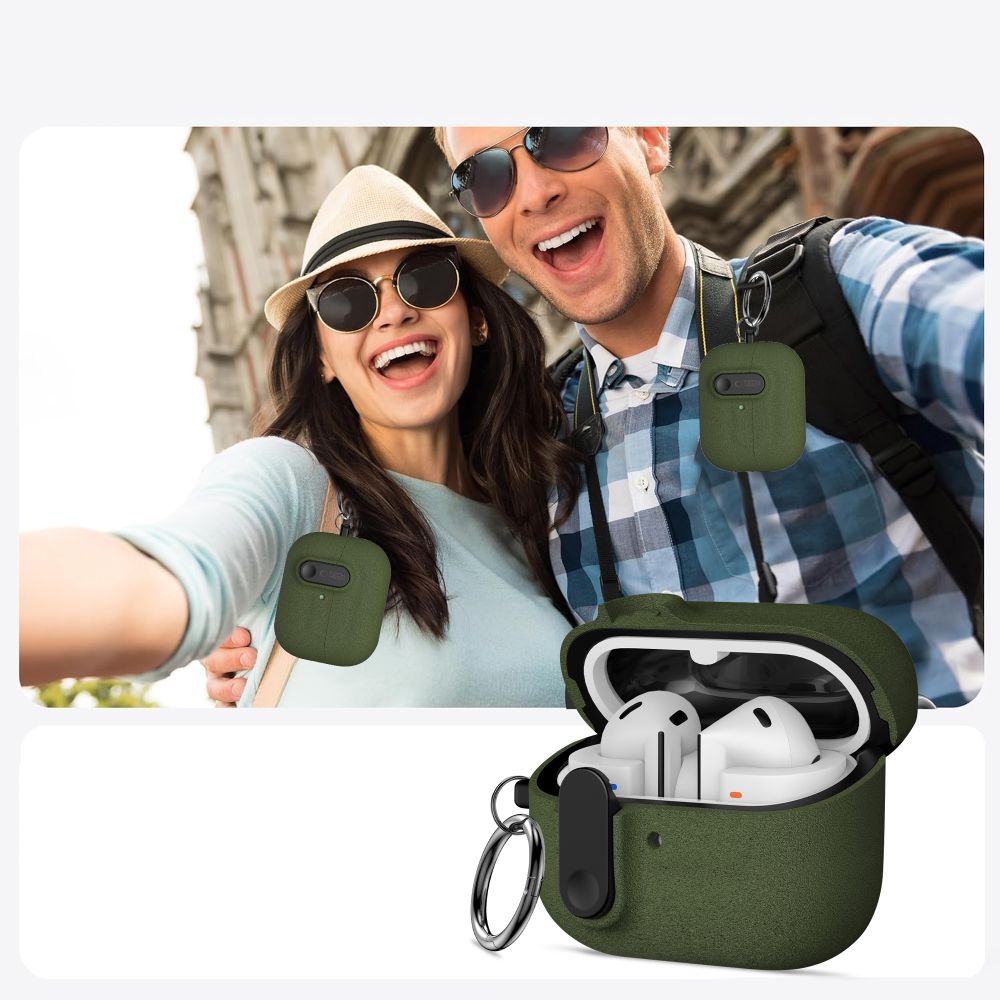 Tech-Protect Slim Hook Case for Samsung Galaxy Buds 3 / 3 FE / 3 Pro - Green_4