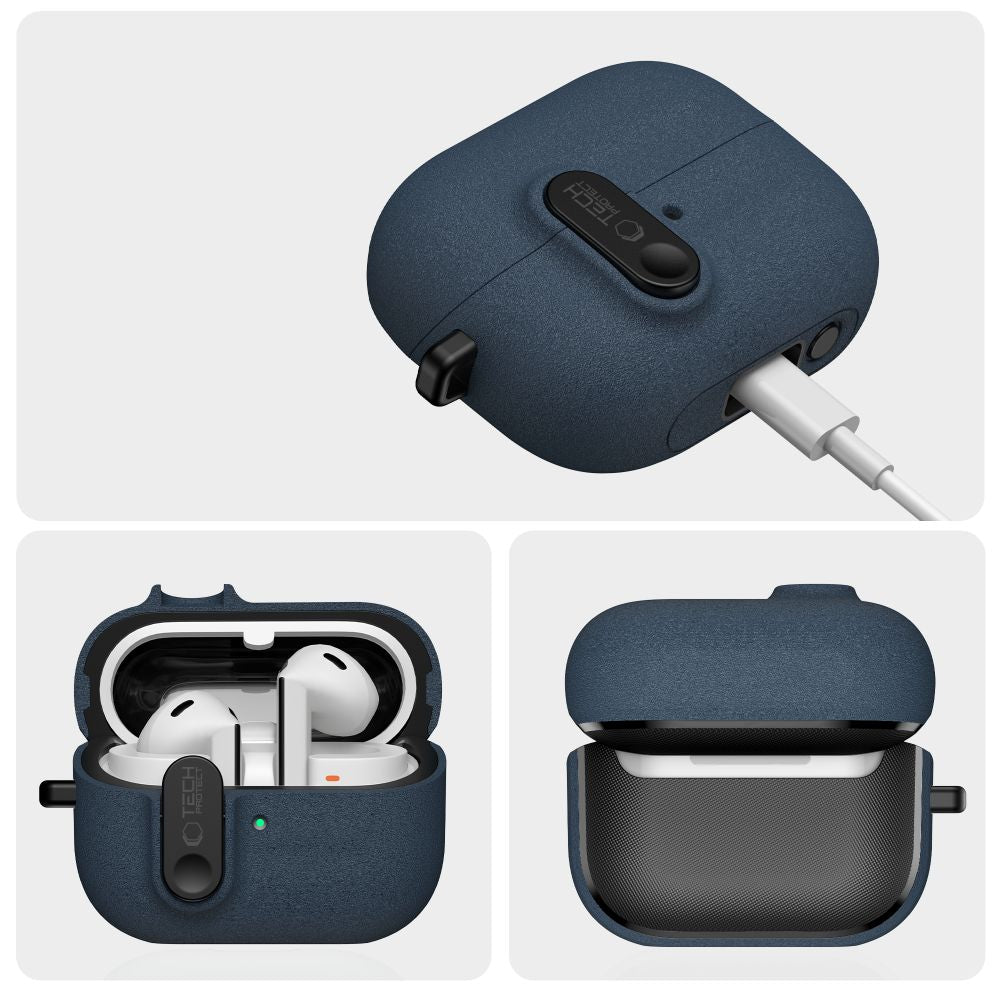 Tech-Protect Slim Hook Case for Samsung Galaxy Buds 3 / 3 FE / 3 Pro - Navy Blue_3
