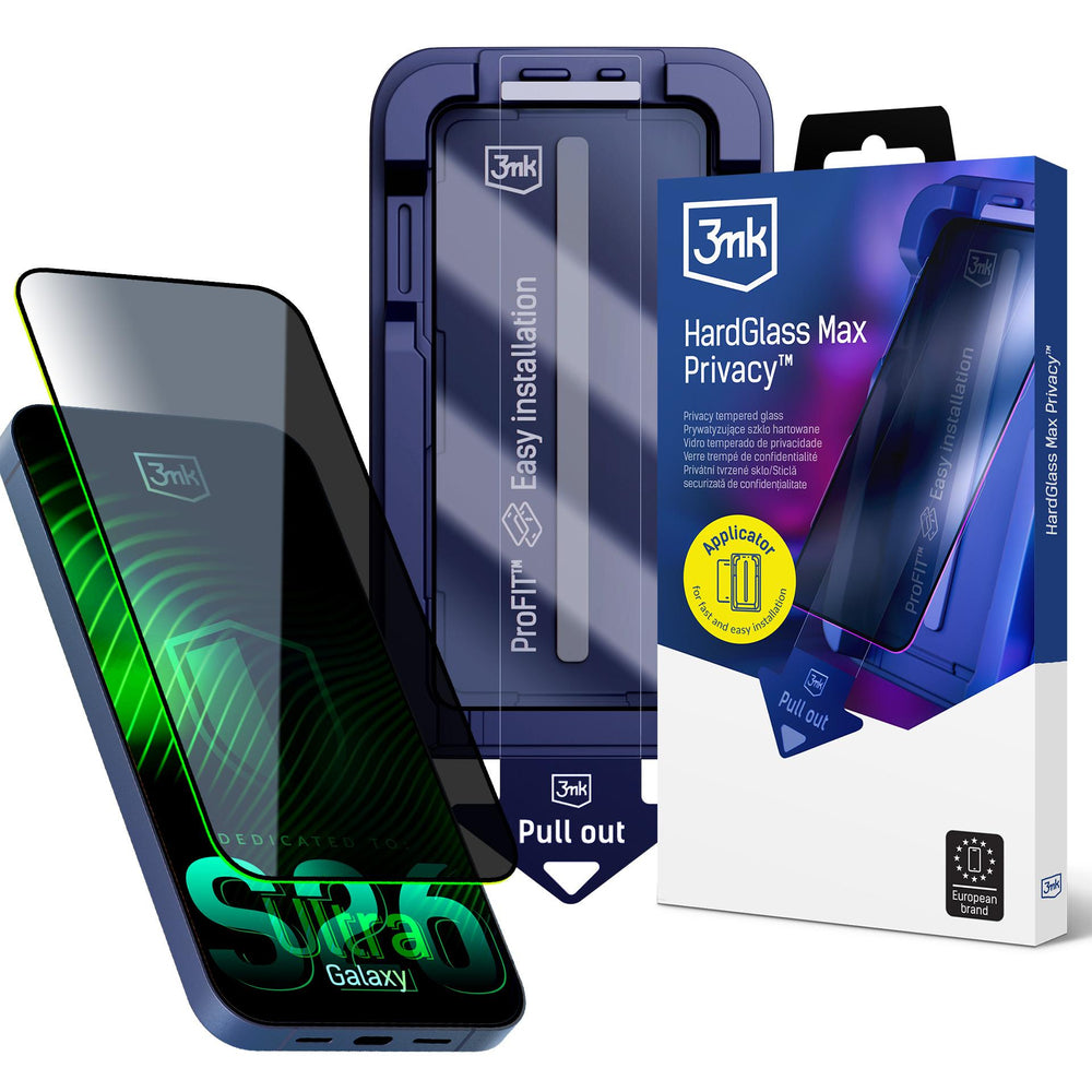 9H tempered glass with 3mk HardGlass Max Privacy filter for Samsung Galaxy S26 Ultra_0
