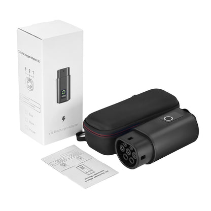 V2L Type 2 Adapter - Schuko 3500W with power display and case - black_7