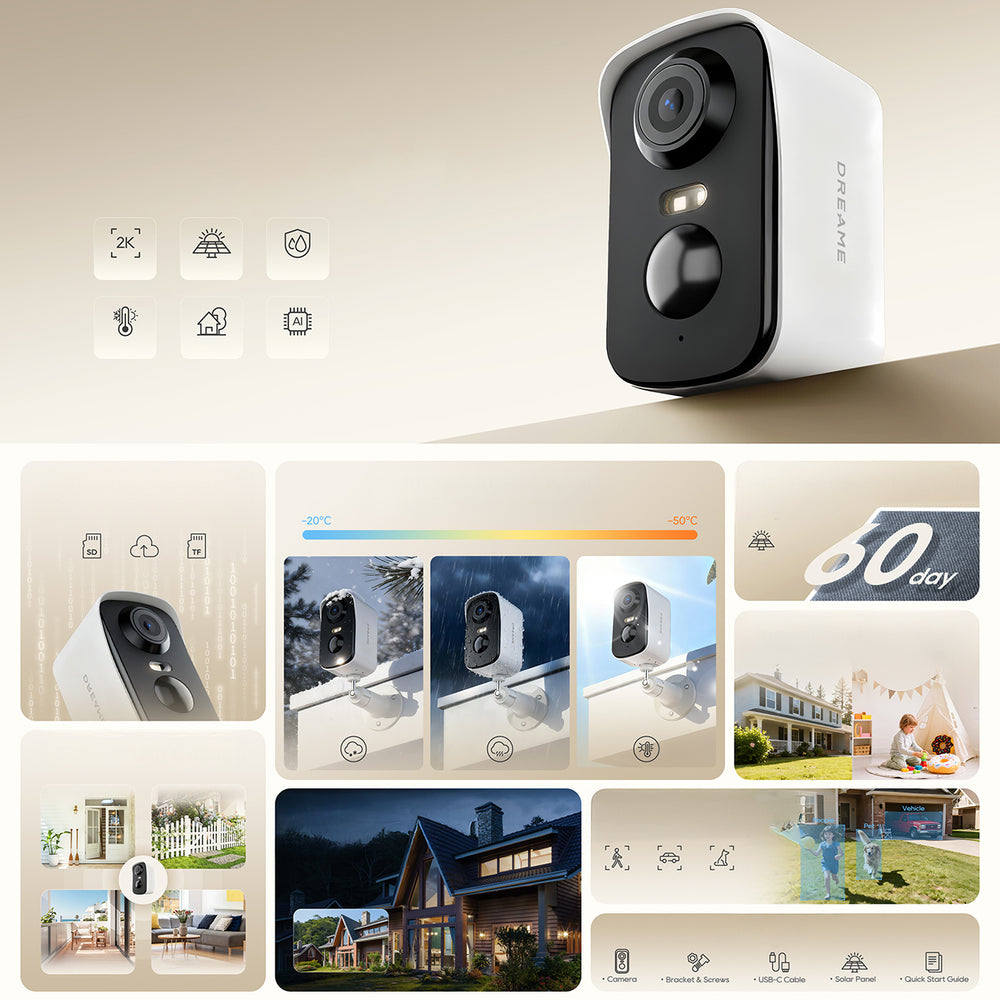 Dreame Navo Care SE 1 Outcam outdoor camera with solar panel - white_4