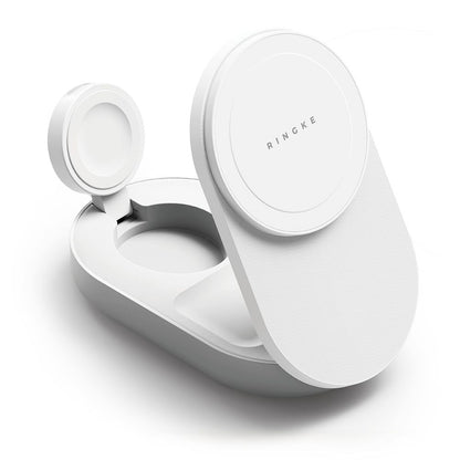 Ringke QI2.2 25W 3in1 Magnetic MagSafe Inductive Charger - White_0