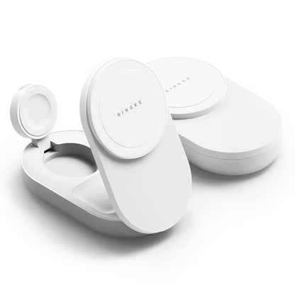 Ringke QI2.2 25W 3in1 Magnetic MagSafe Inductive Charger - White_1